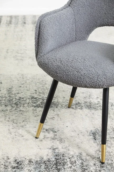 DA Venera Velvet Upholstered Armed Dining Chair