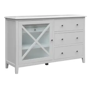 VI Hamilton Solid Timber 5 Drawer 1 Glass Door Dressing Table thumbnail 2