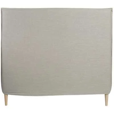 SH Soweto Fabric Upholstered Tufted Queen Bedhead - Natural