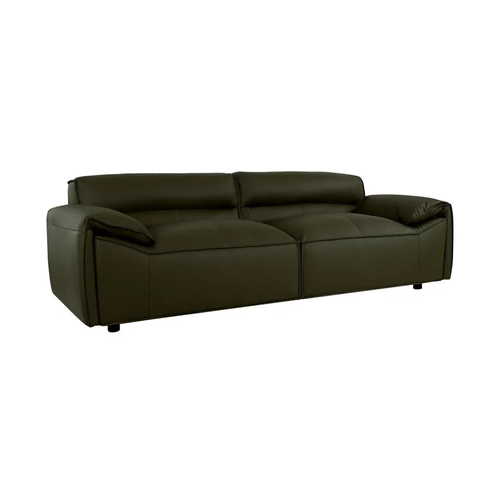 VI Zander Leather Upholstered 3 Seater Lounge