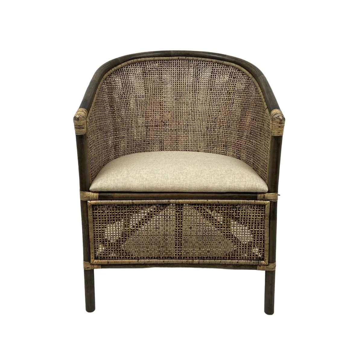 CR Havana Natural Rattan Tub Chair with Cushion