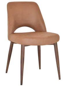 EZ Albury Walnut Colour Metal Leg Upholstered Hospitality Dining Chair thumbnail 1