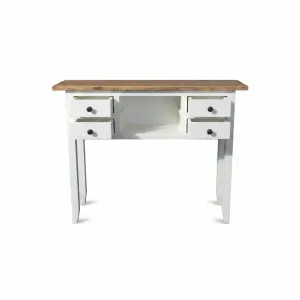 MF Bambi Recycled Elm Timber 4 Drawer 2 Shelf Hall Table thumbnail 9