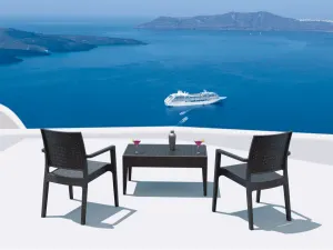 FL Resin Rattan Outdoor Ibiza Arm Chair & Tequila Coffee Table Package thumbnail 1