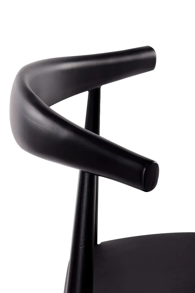 VI Leif Elbow PU Leather Seat Timber Leg Dining Chair