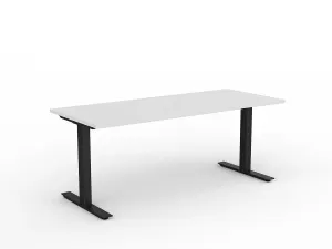 OL Agile Fixed Height Desk – White Top with Black Frame thumbnail 11