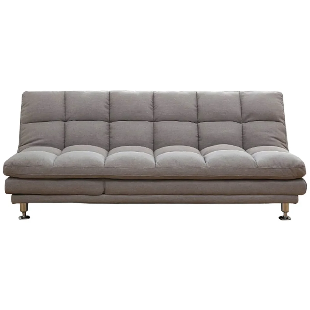 HE Vivin Fabric Upholstered Metal Leg 3 Seater Sofa Bed