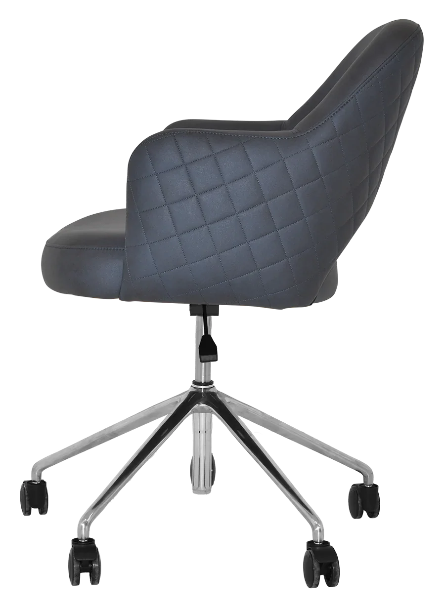 EZ ARM CHAIR ALBURY CASTOR V2 POLISHED ALUM