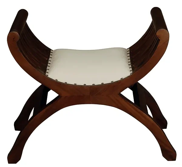 CT Sloan Solid Timber Fabric Seat Ottoman