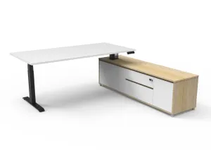 RL Boost Height Adjustable Executive Desk with Return Cabinet thumbnail 11