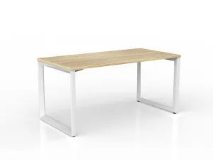 OL Anvil Straight Desk – Oak Top with White Frame thumbnail 8