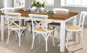 VI Montreal Solid Timber Two Tone Dining Table thumbnail 5