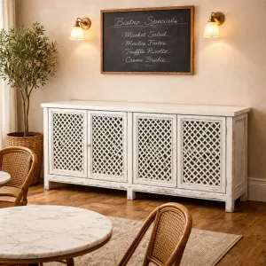 MF Raffles Recycled Elm Timber 4 Door Buffet thumbnail 4