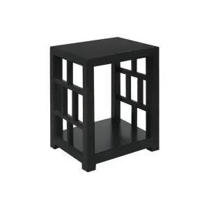 CR Evan Solid Timber Side Table with Bottom Shelf thumbnail 3