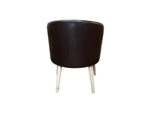 MF Apollo PU Leather Back Fabric Upholstered Dining Armchair thumbnail 6