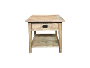 MF Tiffany Solid Timber 1 Drawer Lamp Table thumbnail 2
