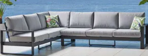VI Burano Aluminium Outdoor 5 Seater Corner Lounge with Cushion thumbnail 2