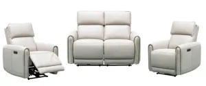 EL Malta Iron Leather 2 seater + 2 Single Electric Recliners Seater thumbnail 1