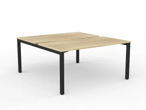 OL Axis 2-User Double Sided Workspace – Oak Top Black Frame thumbnail 13