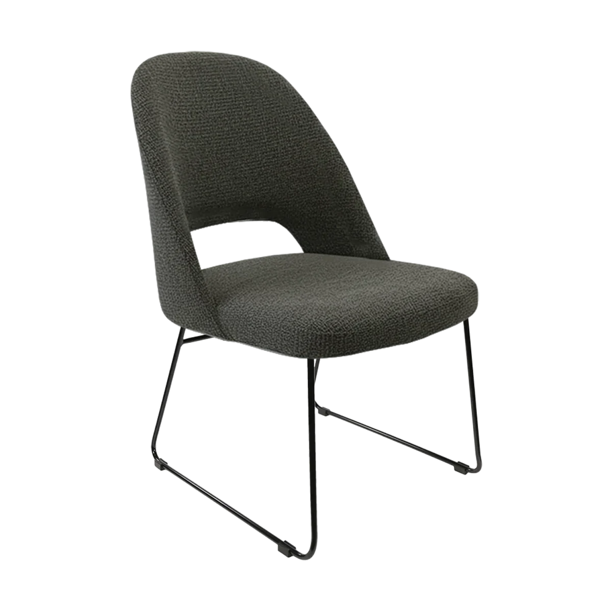 FL Orleans Upholstered Aluminium Sled Base Hospitality Dining Chair