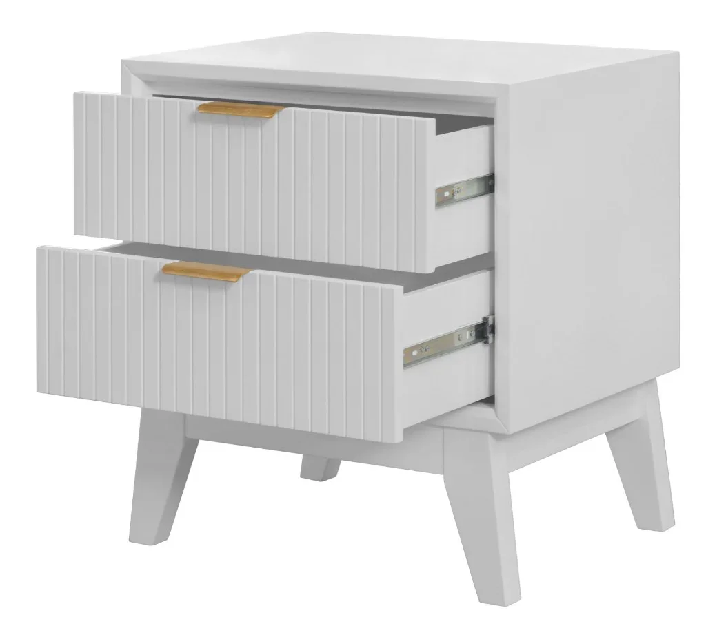 VI Ella Solid Timber 2 Drawer Bedside