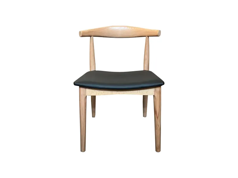 MF Replica Timber Frame PU Leather Seat Dining Elbow Chair
