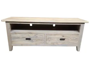 MF Hampton Solid Timber 2 drawer Entertainment Unit thumbnail 1