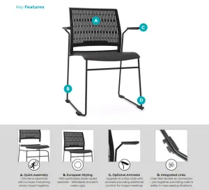 OL Stax Sled Base Hospitality Stacking Chair thumbnail 3