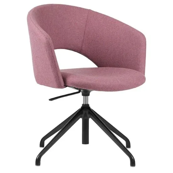ST Time Black Metal 4 Legs Upholstered Breakout Chair