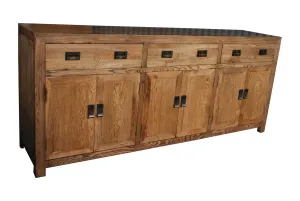 MF Oak Timber Buffet with Doors and Drawers thumbnail 8
