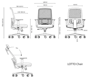 RL Lotto Medium Mesh Back Operator Chair thumbnail 3