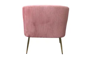 BT Perla Velvet Upholstered Fluted Back Armchair thumbnail 2