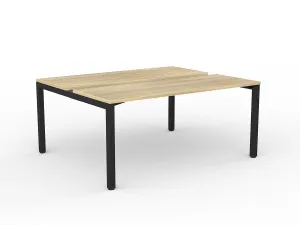 OL Axis 2-User Double Sided Workspace – Oak Top Black Frame thumbnail 11