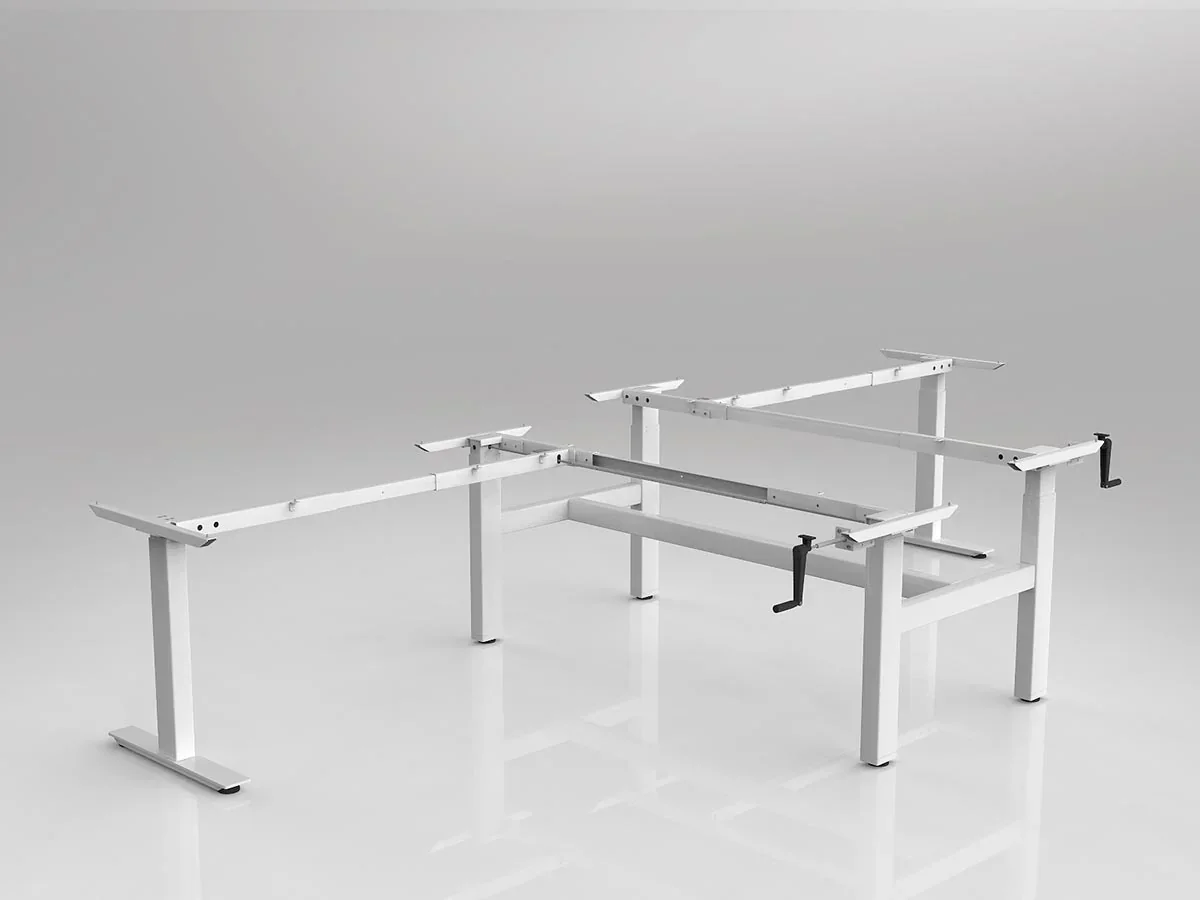 OL Agile Winder Height Adjustable 90° Shared Workstation Frame