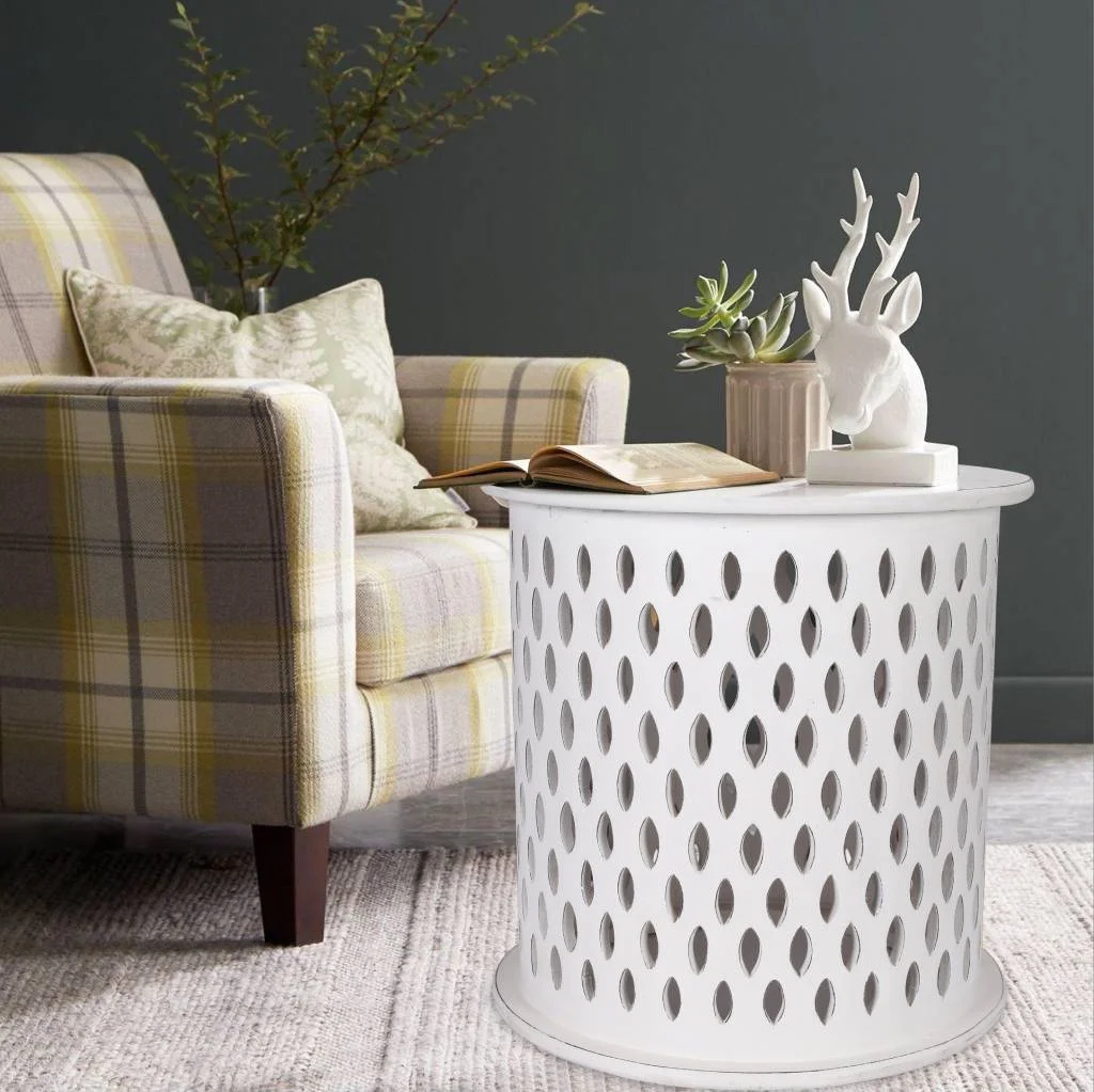 VI Mosaic Solid Timber Round Side Table