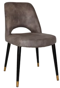 EZ Albury Black Stainless Steel Brass Top Leg Upholstered Hospitality Dining Chair thumbnail 20