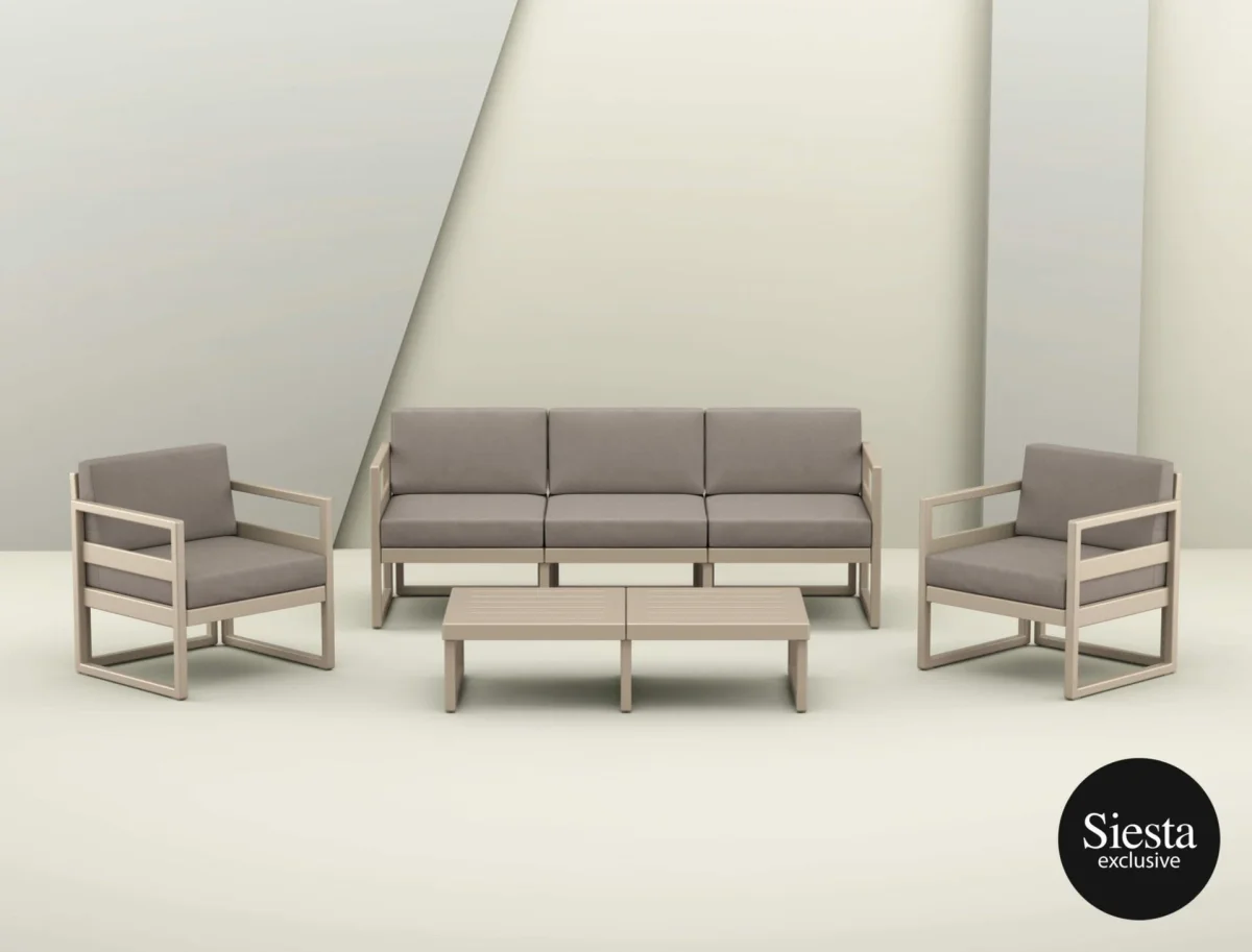 FL Mykonos Hospitality Outdoor XL Lounge Set with Cushion