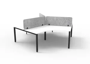 RL Infinity 120 Degree Profile Leg 3 User Workstation with Eco Panel Screen thumbnail 6