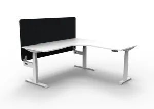 RL Boost+ Height Adjustable Corner Workstation with Black Eco Panel Screen thumbnail 9