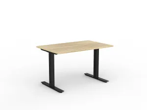 OL Agile Fixed Height Desk – Oak Top with Black Frame thumbnail 6