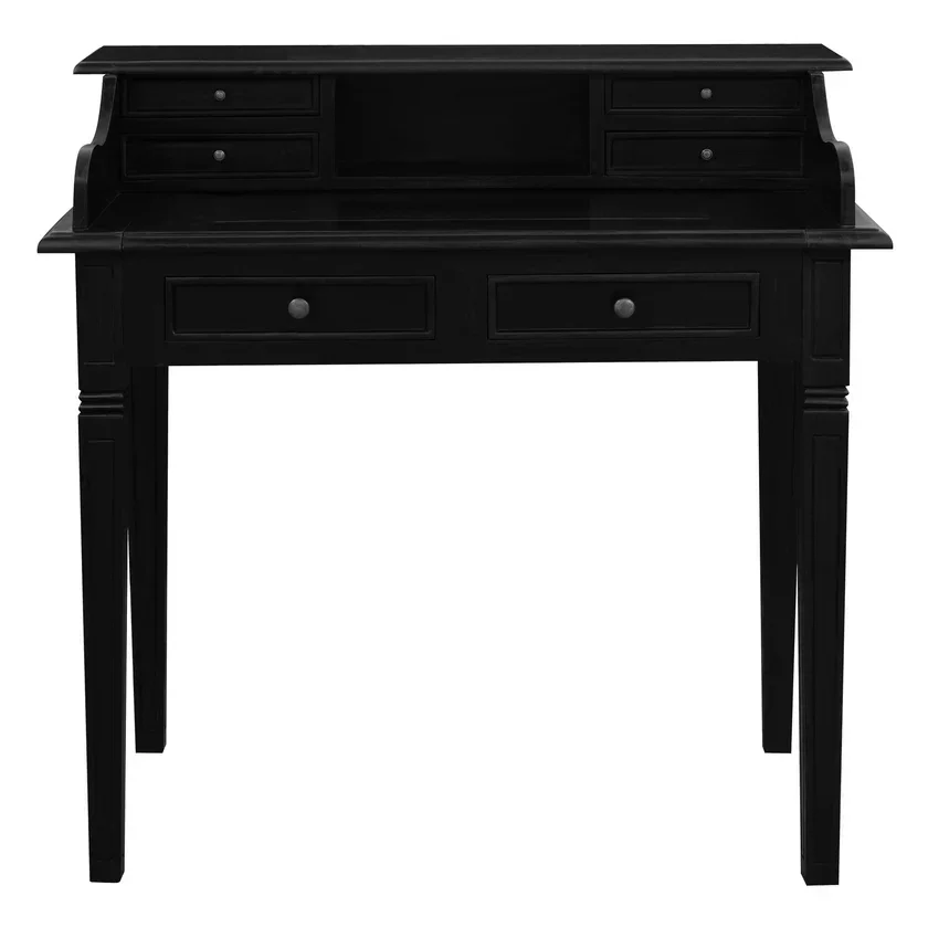 CT Nueva Solid Mahogany Timber 6 Drawer Desk