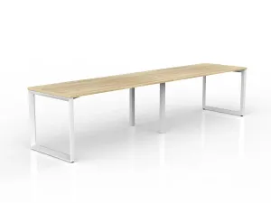 OL Anvil 2-User Workspace – Oak Top with White Frame thumbnail 2