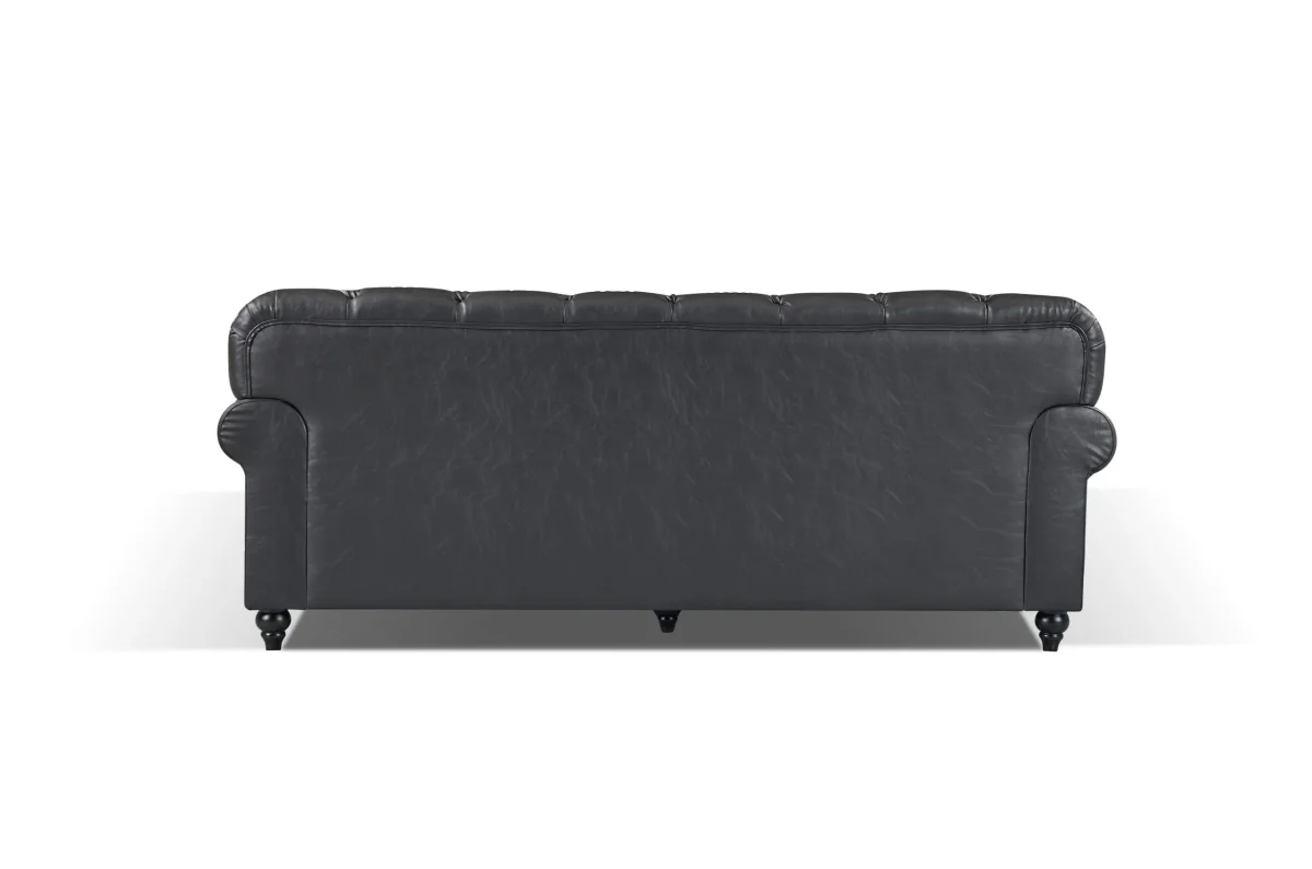 BT Barclay Chesterfield PU Leather Upholstered 2 Seater Sofa