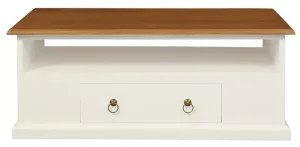 CT Tasmania Solid Timber 2 Drawer Coffee Table thumbnail 1
