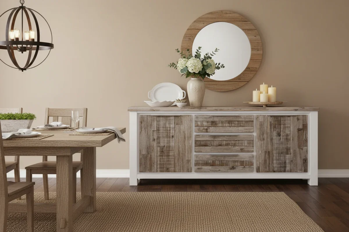 VI Homestead Solid Timber 2 Door 3 Drawer Buffet