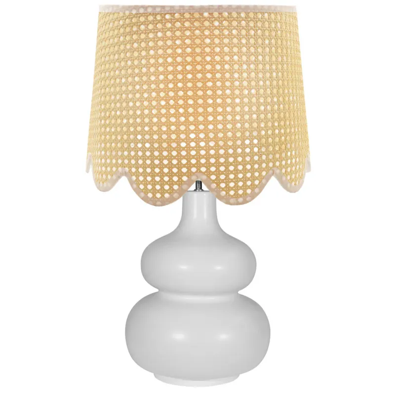 SH Scallop Paper Weave Shade Lamp (Set 2)