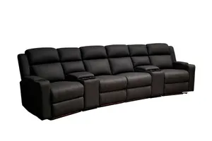 VI Academy Fabric Upholstered 4 Seater Electric Recliners with 2 Consoles thumbnail 3