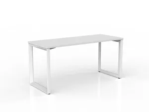 OL Anvil Straight Desk – White Top with White Frame thumbnail 7