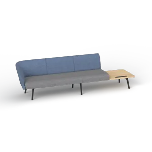 OL Willow Fabric Upholstered Reception Area Sofa with Side Table thumbnail 10