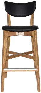 EZ Rialto Solid Timber Framed Black Vinyl Seat and Back Barstool thumbnail 7